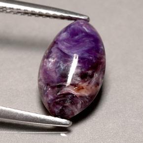 Charoíta violeta natural de 2,58 ct, marquesa, opaco