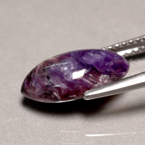 Charoíta violeta natural de 2,58 ct, marquesa, opaco
