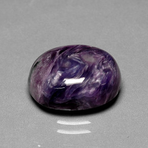 Charoíta Violeta natural de 7.30 ct, Corte Óvalo, Opaco