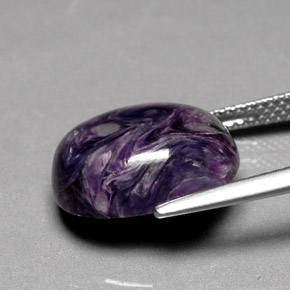 Charoíta Violeta natural de 7.30 ct, Corte Óvalo, Opaco