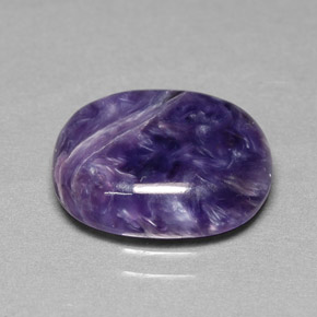 Charoíta Violeta natural de 5.33 ct, Corte Óvalo, Opaco