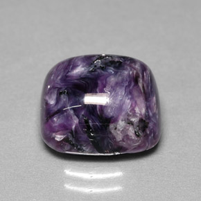 Charoíta Violeta natural de 7.25 ct, Corte Cojín, Opaco