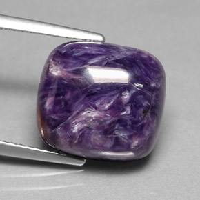 Charoíta Violeta natural de 8.03 ct, Corte Cojín, Opaco