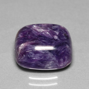 Charoíta Violeta natural de 8.03 ct, Corte Cojín, Opaco
