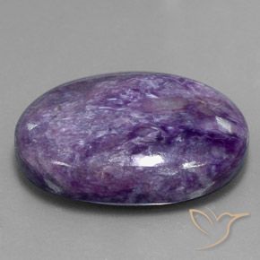 Charoíta Violeta intenso medio natural de 32.82 ct, Ovalada, Opaco