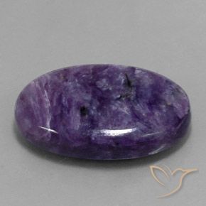 Charoíta Violeta oscuro natural de 31.70 ct, Corte Óvalo, Opaco