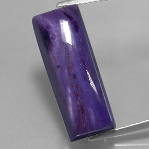 Charoíta Violeta natural de 16.59 ct, Corte Baguette, Opaco