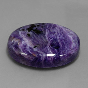 Charoíta Violeta natural de 54.26 ct, Corte Óvalo, Opaco