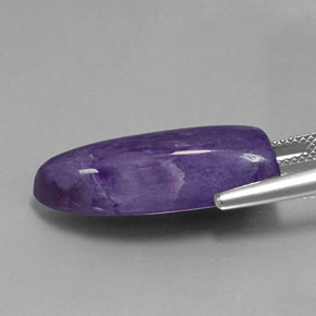 Charoíta violeta natural de 14,40 ct, forma elegante, opaco