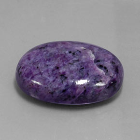 Charoíta violeta natural de 28,97 ct, corte óvalo, opaco