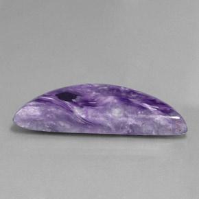 Charoíta violeta natural de 27,88 ct, forma elegante, opaco