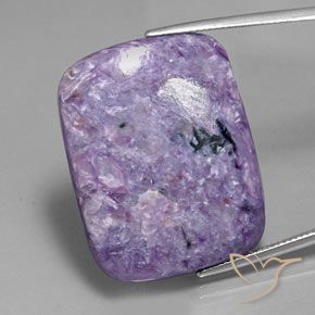 40.69ct Natural Violeta intenso medio Charoíta, Forma Cojín, Opaco