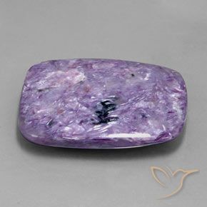 Charoíta Violeta intenso medio natural de 40.69 ct, Forma Cojín, Opaco