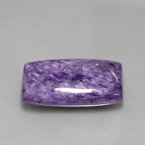 Charoíta Violeta natural de 13.90 ct, Corte Baguette, Opaco