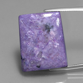 Charoíta violeta natural de 32,07 ct, forma elegante, opaco