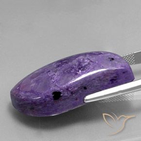 Charoíta Violeta oscuro natural de 53.73 ct, Elegante, Opaco