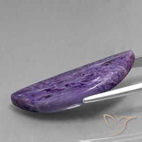 Charoíta Violeta oscuro natural de 30.15 ct, Elegante, Opaco