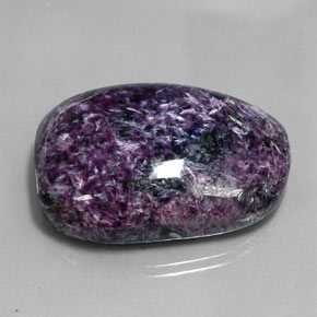 Charoíta violeta natural de 96,18 ct, forma elegante, opaco