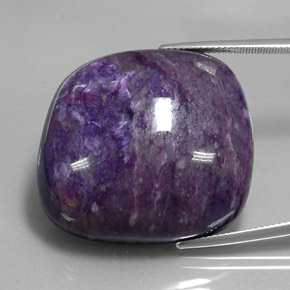 Charoíta violeta natural de 82,05 ct, forma elegante, opaco