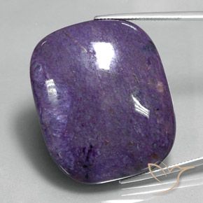 87.70ct Natural Violeta oscuro Charoita, Forma Cojín, Opaco