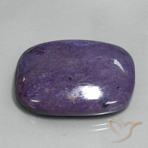 Charoíta Violeta oscuro natural de 87.70 ct, Forma Cojín, Opaco
