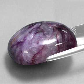 Charoíta Violeta natural de 73.87 ct, Forma elegante, Opaco