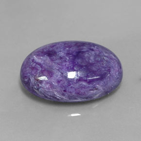 Charoíta Violeta natural de 11.76 ct, Corte Óvalo, Opaco