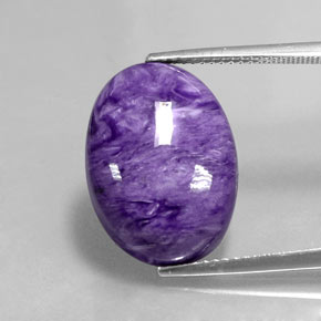 Charoíta Violeta natural de 12.05 ct, Corte Óvalo, Opaco