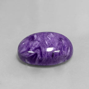 Charoíta Violeta natural de 12.05 ct, Corte Óvalo, Opaco