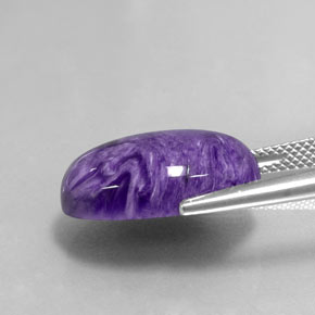 Charoíta Violeta natural de 12.05 ct, Corte Óvalo, Opaco