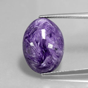 Charoíta Violeta natural de 9.82 ct, Corte Óvalo, Opaco