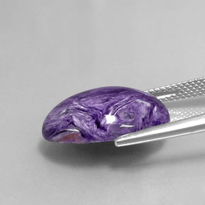 Charoíta Violeta natural de 9.82 ct, Corte Óvalo, Opaco