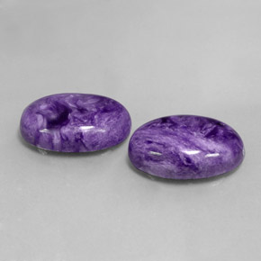 Gemas de charoíta violeta natural de  ct, corte óvalo, opaco