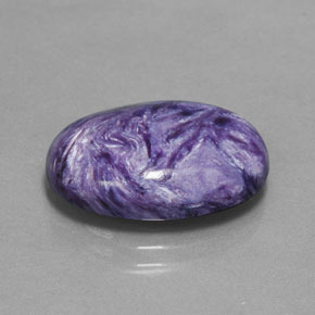 Charoíta Violeta natural de 9.32 ct, Corte Óvalo, Opaco