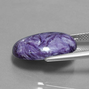 Charoíta Violeta natural de 9.32 ct, Corte Óvalo, Opaco