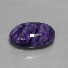 Charoíta Violeta natural de 9.57 ct, Corte Óvalo, Opaco