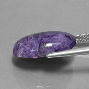 Charoíta Violeta natural de 9.62 ct, Corte Óvalo, Opaco