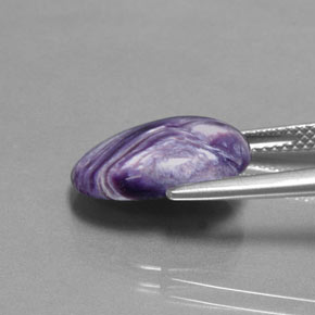 Charoíta Violeta natural de 5.22 ct, Corte Óvalo, Opaco