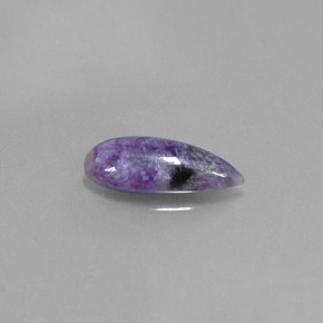 Charoíta violeta natural de 1,73 ct, en forma de pera, opaco