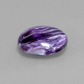 Charoíta Violeta natural de 5.22 ct, Corte Óvalo, Opaco