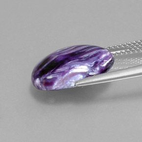 Charoíta Violeta natural de 5.22 ct, Corte Óvalo, Opaco