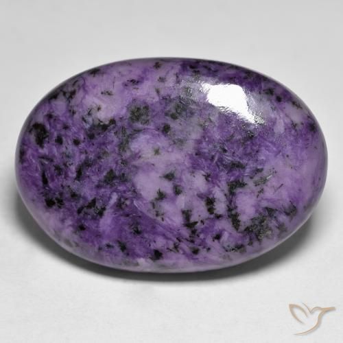 37.63ct Natural Violeta oscuro Charoita, Ovalada, Opaco