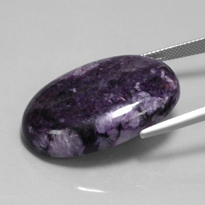 Charoíta Violeta natural de 39.55 ct, Corte Óvalo, Opaco