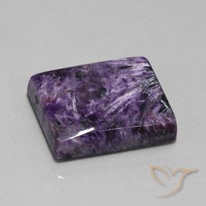 Charoíta Violeta oscuro medio natural de 40.10 ct, Corte Baguette, Opaco