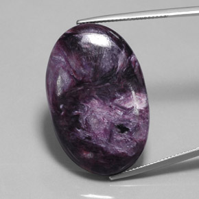 Charoíta Violeta natural de 40.63 ct, Corte Óvalo, Opaco