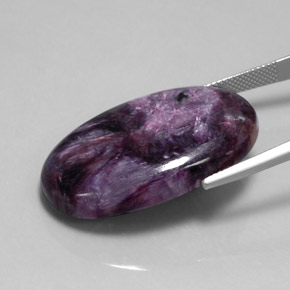 Charoíta Violeta natural de 40.63 ct, Corte Óvalo, Opaco