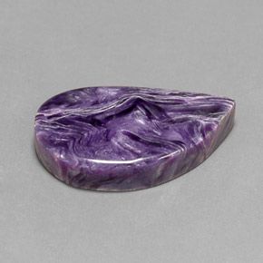 Charoíta violeta natural de 18,29 ct, forma elegante, opaco