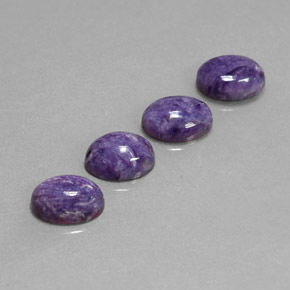 Gemas de Charoíta Violeta natural de  ct, Corte Óvalo, Opaco