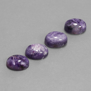 Gemas de Charoíta Violeta natural de  ct, Corte Óvalo, Opaco