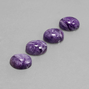 Gemas de Charoíta Violeta natural de  ct, Corte Óvalo, Opaco